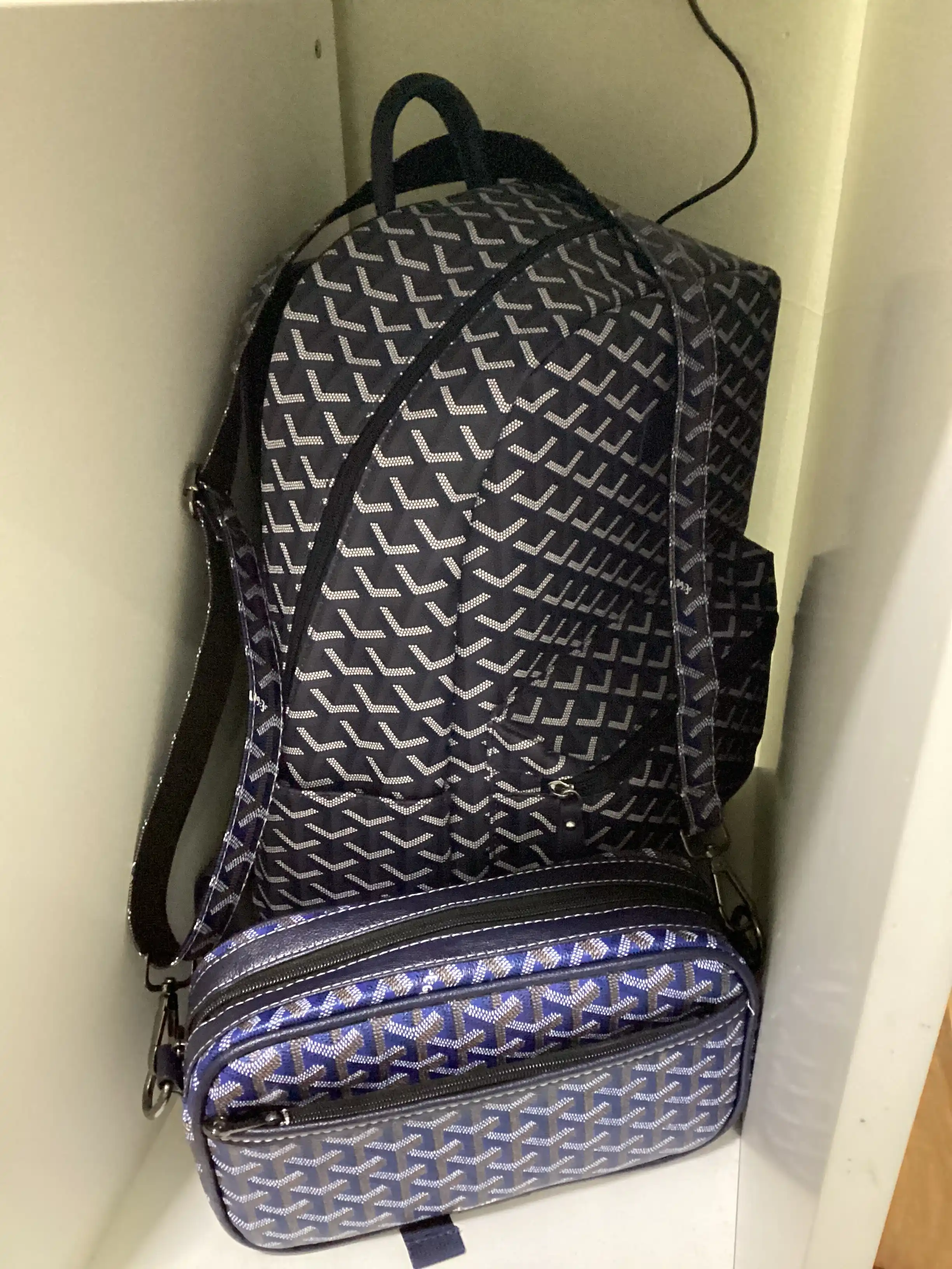 Городской рюкзак с узором Goyard