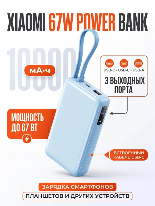 Xiaomi brendining tashqi akkumulyatorlari — UltraThin 5000 (Magnetic), 20000 va 10000 67W - 