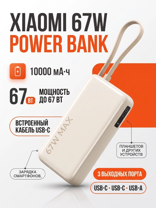 Xiaomi brendining tashqi akkumulyatorlari — UltraThin 5000 (Magnetic), 20000 va 10000 67W - 
