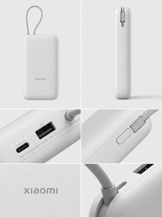 Xiaomi brendining tashqi akkumulyatorlari — UltraThin 5000 (Magnetic), 20000 va 10000 67W