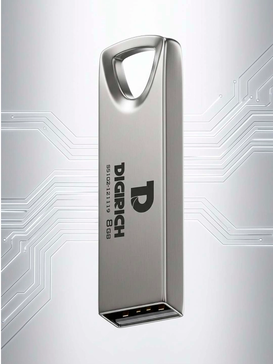 Флешка Digirich Acier металлическая USB 3.0/2.0, 2/4/8/16/32ГБ