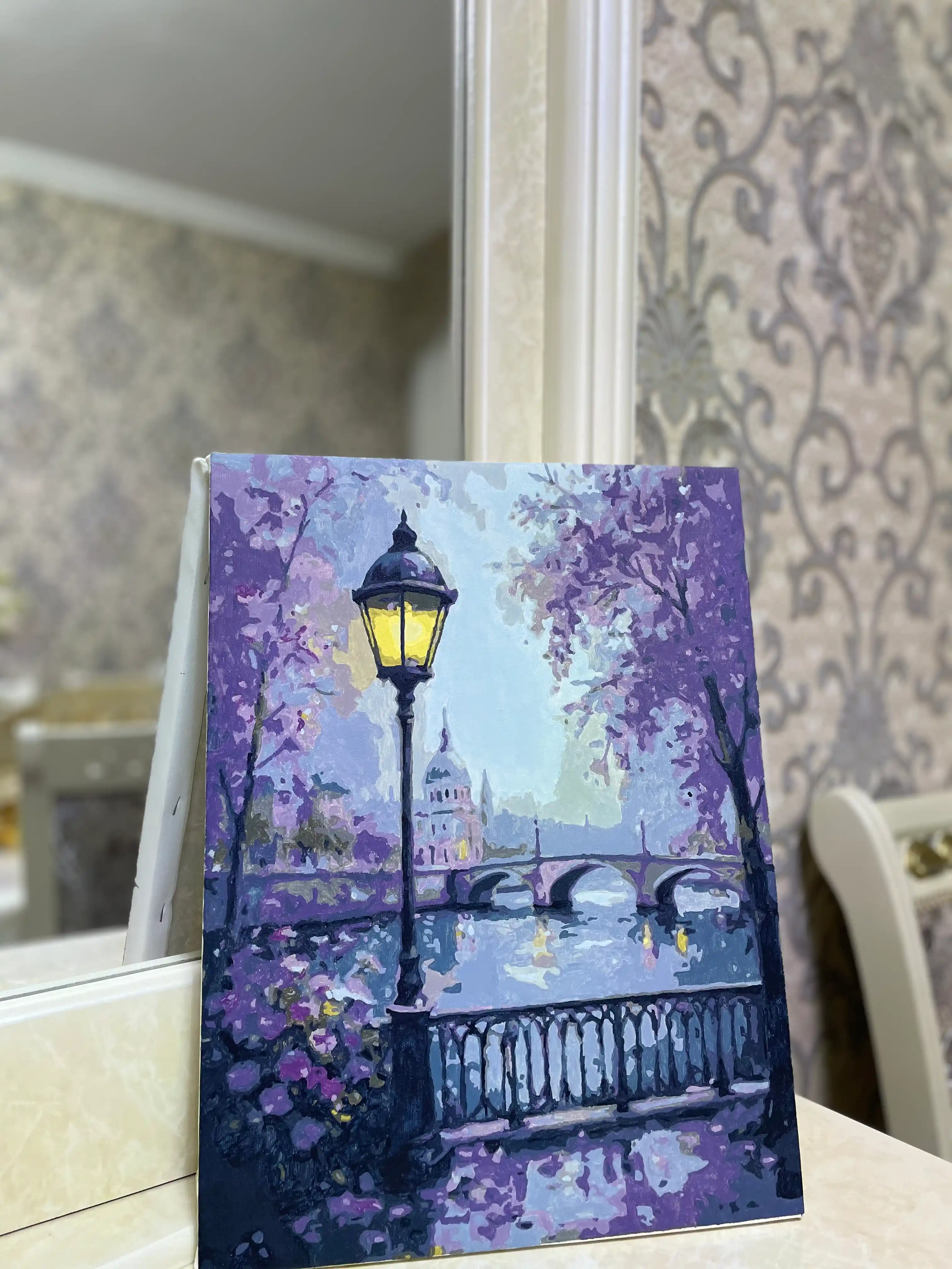 Raqamlar bo'yicha rasm Skystore Shaxarlar asosli ramkaga tortilgan, 30x40 sm