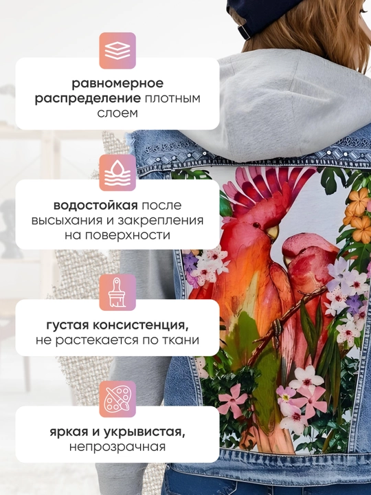 Akril bo‘yoq mato uchun Nevskaya palitra DECOLA, 50 ml, kumush
