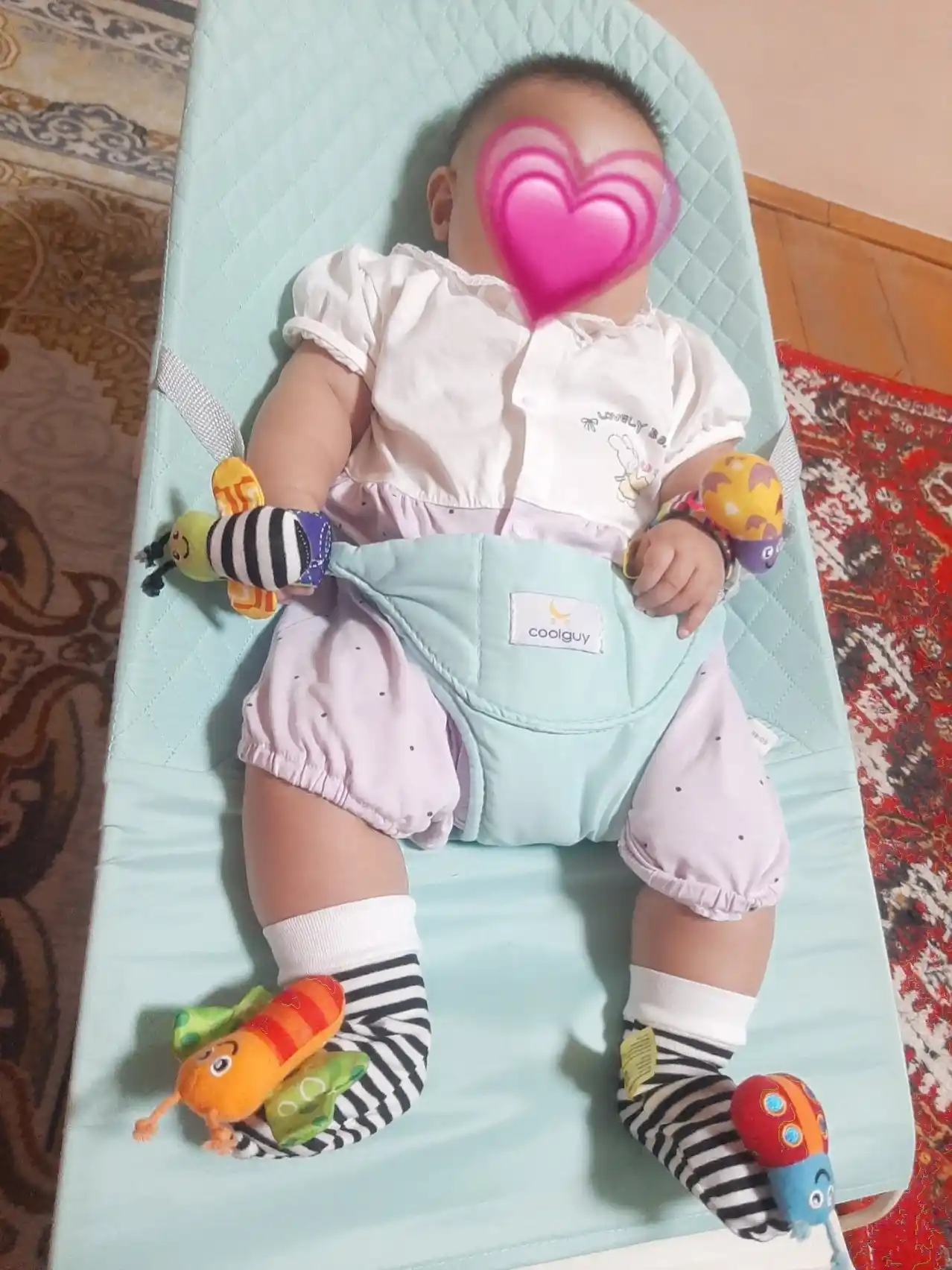 Shaqildoqli paypoqlar "Hasharotlar", rivojlantiruvchi o'yinchoqlar to'plami 4 buyum
