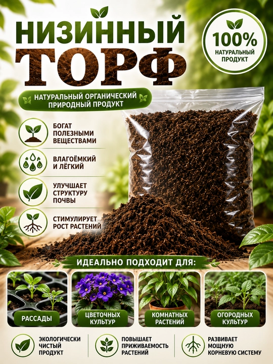 Низинный торф - 