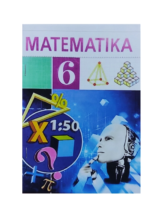 Математика 6-й класс 2022 цветный формат А5 на узбекском языке - 