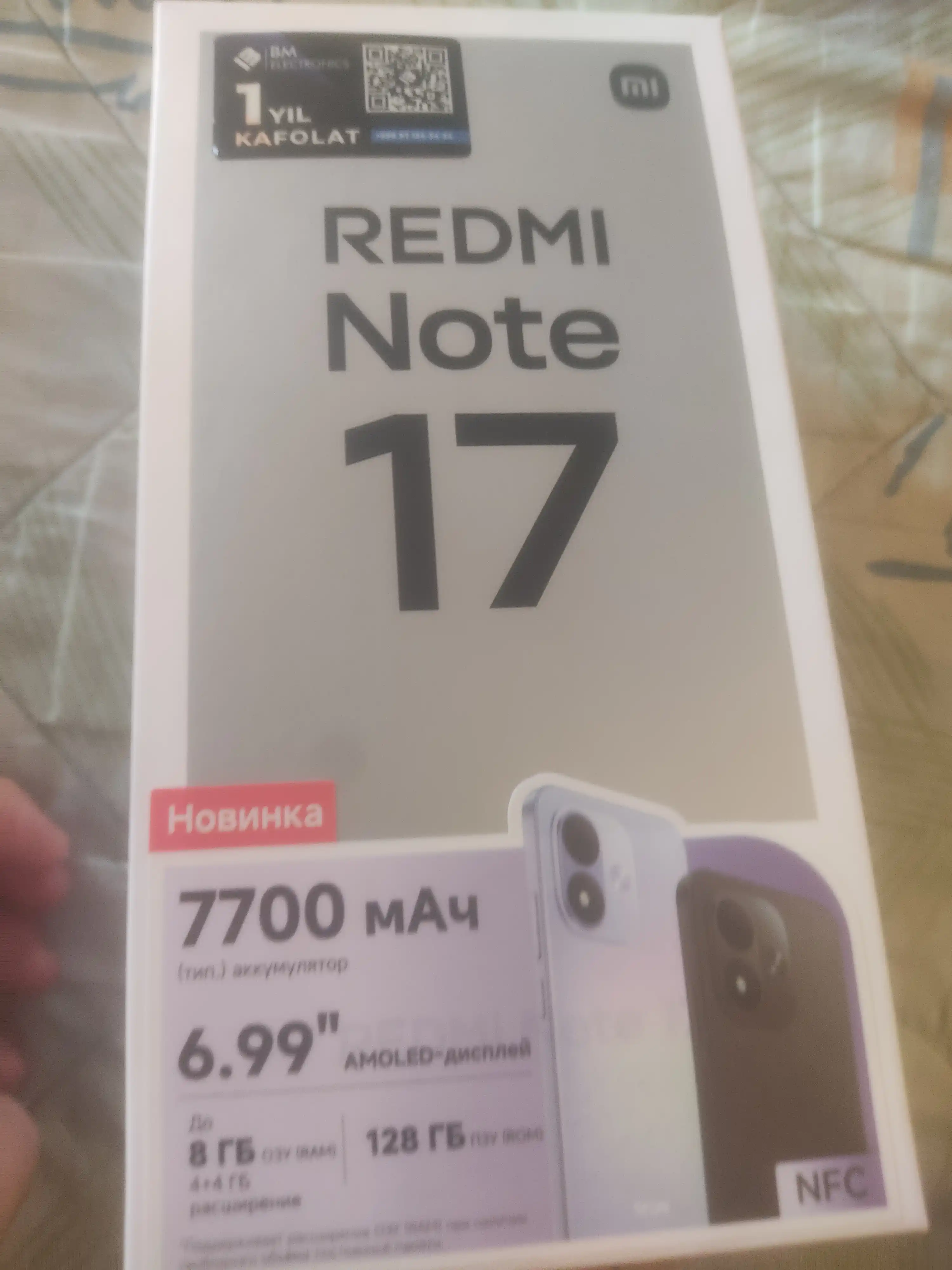 Xiaomi Redmi Note 17 4G smartfoni, 8/256 GB, 7700 mAh, 45 Vt, 6.99″ 120 Gts