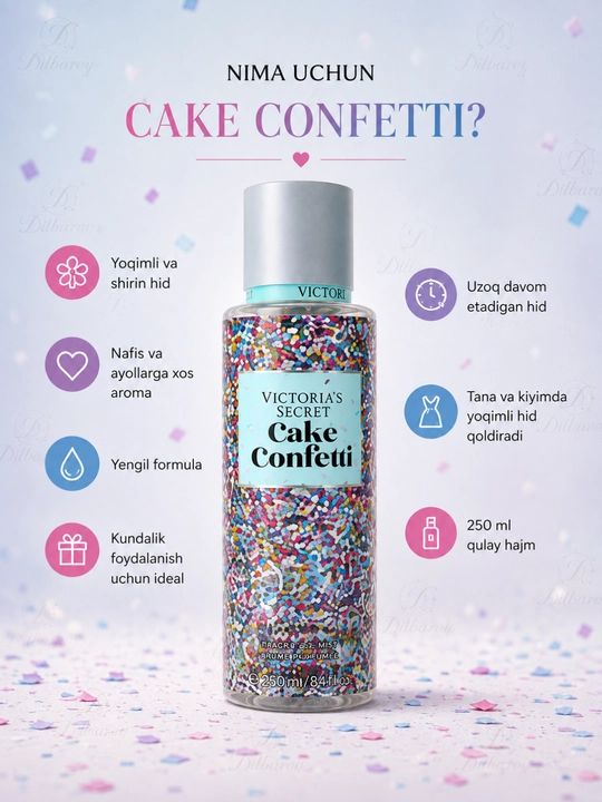 Parfyumlangan tana spreyi suvi Victoria's Secret Spreyi Aqua Kiss Rush, Shimmer, 250 ml
