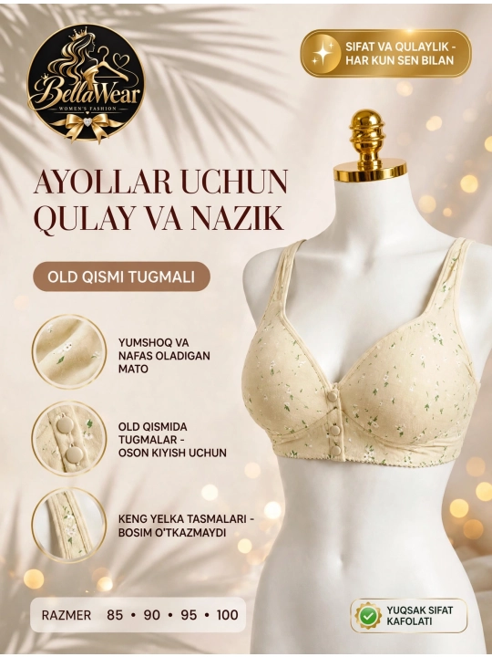 Old knopkali, ayollar uchun qulay byusgalterlar - 