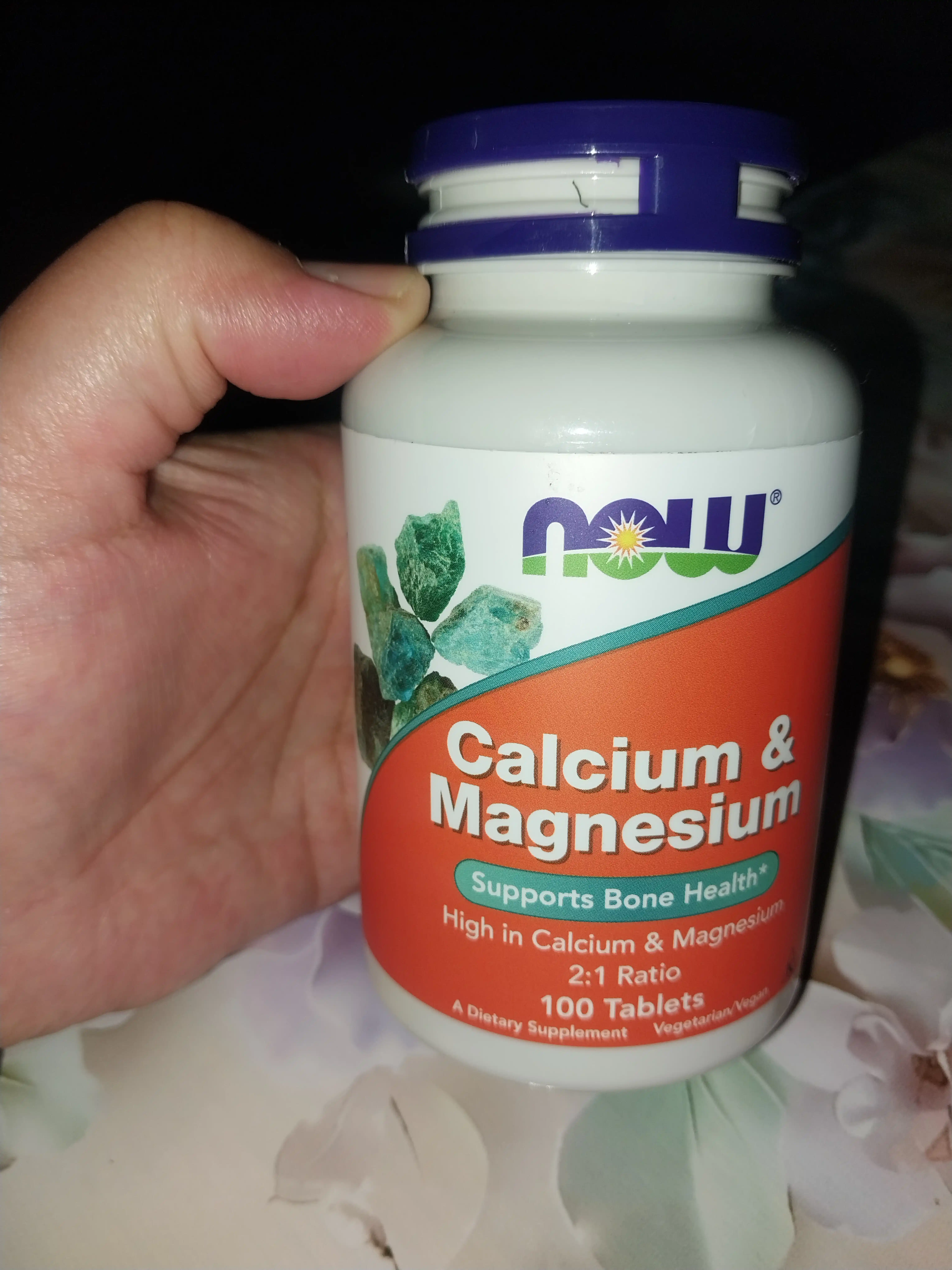Kalsiy va Magniy NOW Foods 500/250mg, 100 tabletka, Halol