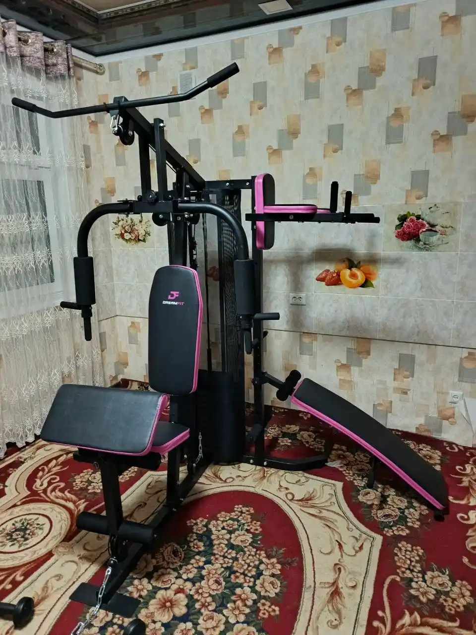 Kuch mashqlari uchun ko‘p funksiyali uy trenajyori - DF 0011 (40+ mashqlar)
