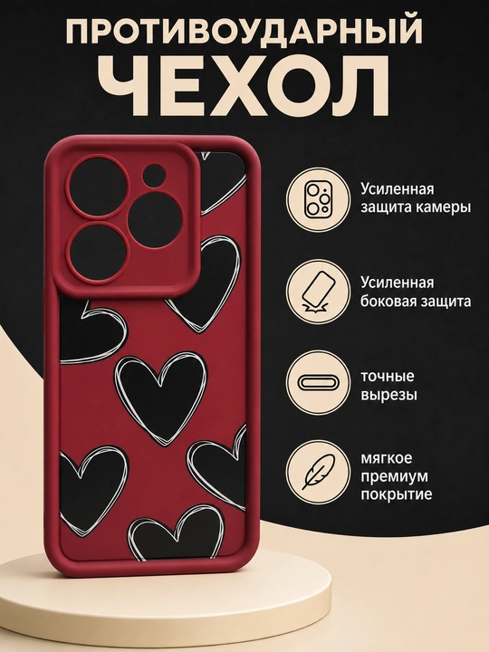 Tecno Spark Go 2024, Infinix Smart 8, Infinix Hot 40i, Spark 20C, Pop 8 uchun gʻilof
