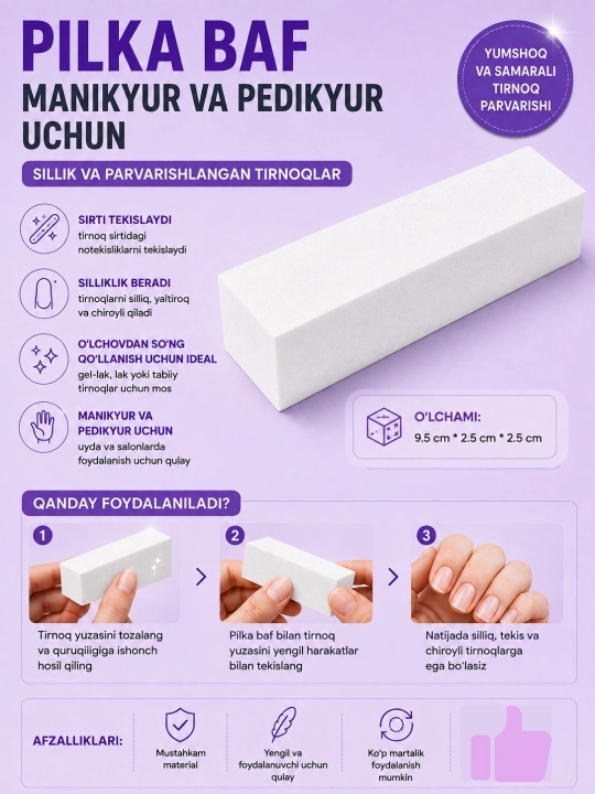 Manikyur va pedikyur uchun pichoq baf - 