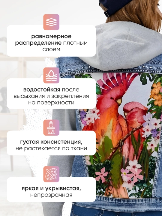 Akril bo‘yoq mato uchun Nevskaya palitra DECOLA, 50 ml, ekstra oq