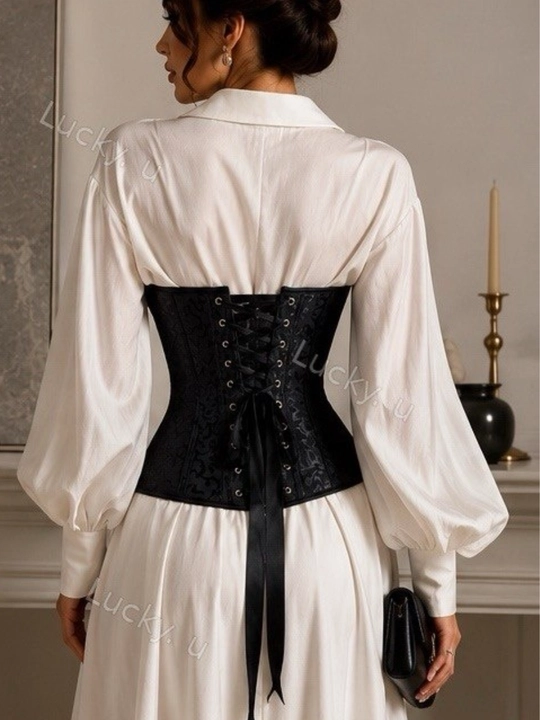 Женский корсет под грудь, топ, утягивающий, на шнуровке с моделирующим эффектом