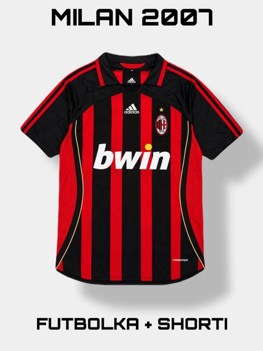 Futbol retro-forma - "Milan 2007", sport kiyim - 