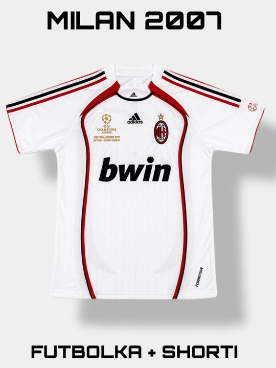 Futbol retro-forma - "Milan 2007", sport kiyim - 