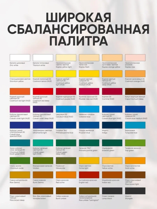 Масляная краска для рисования Ладога масло белила титановые 120 мл