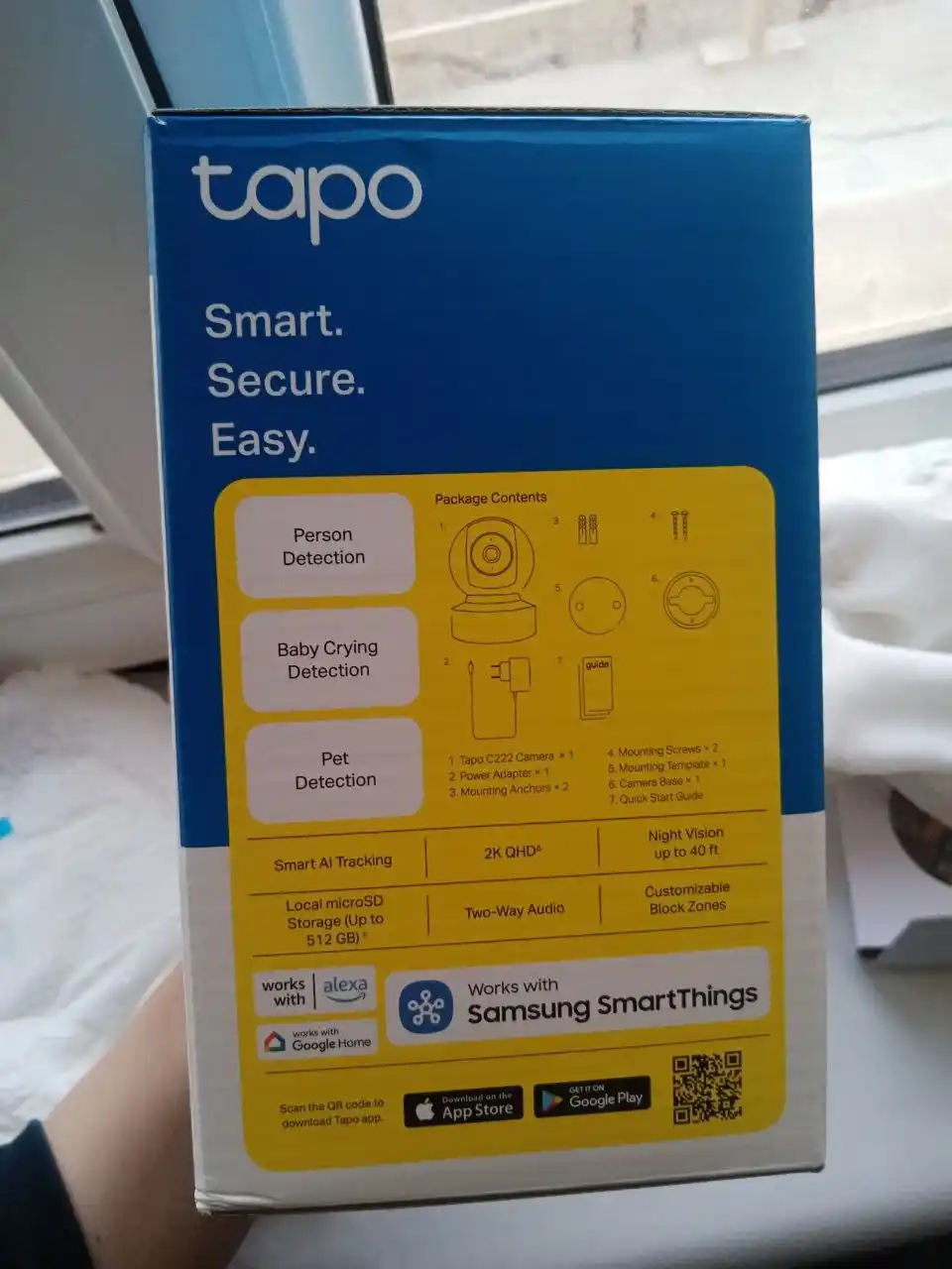 TP-LINK Tapo C220 video kuzatuv kamerasi, Wi-Fi, burilish, avtomatik fokuslash