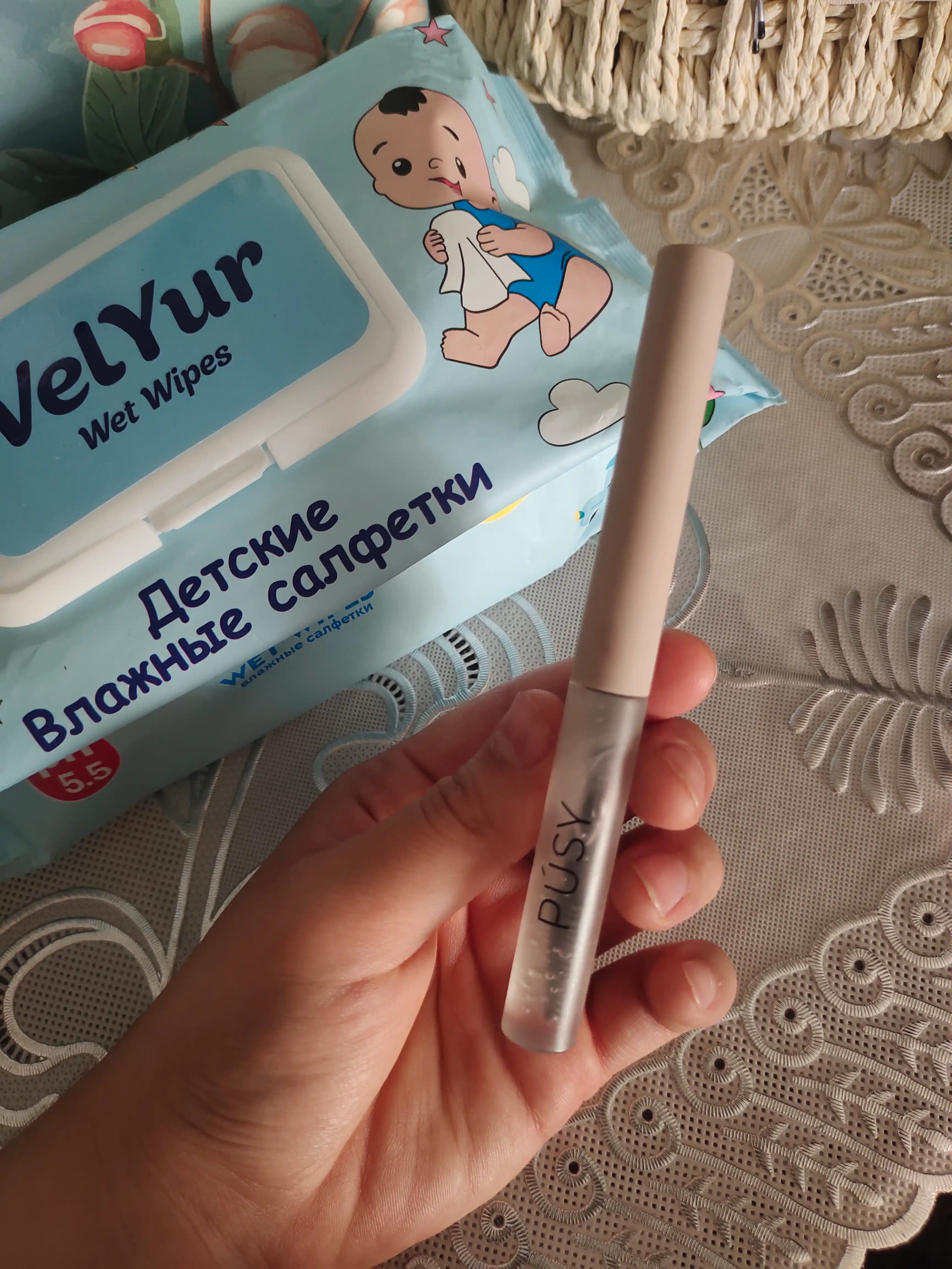 Гель для укладки бровей, pusy фиксатор для бровей, бесцветный, стойкость 24 часа