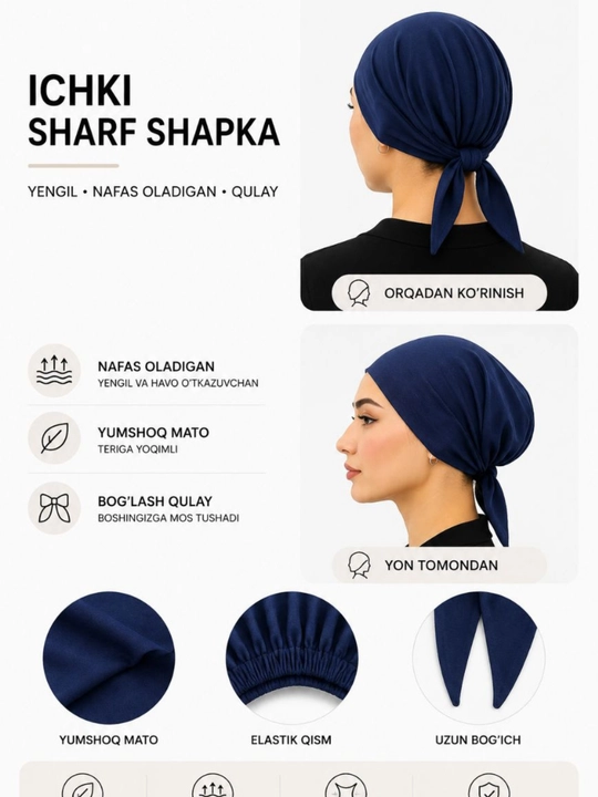 Ichki shapka, hijob shapkasi, boni shapka, ichki boni - 
