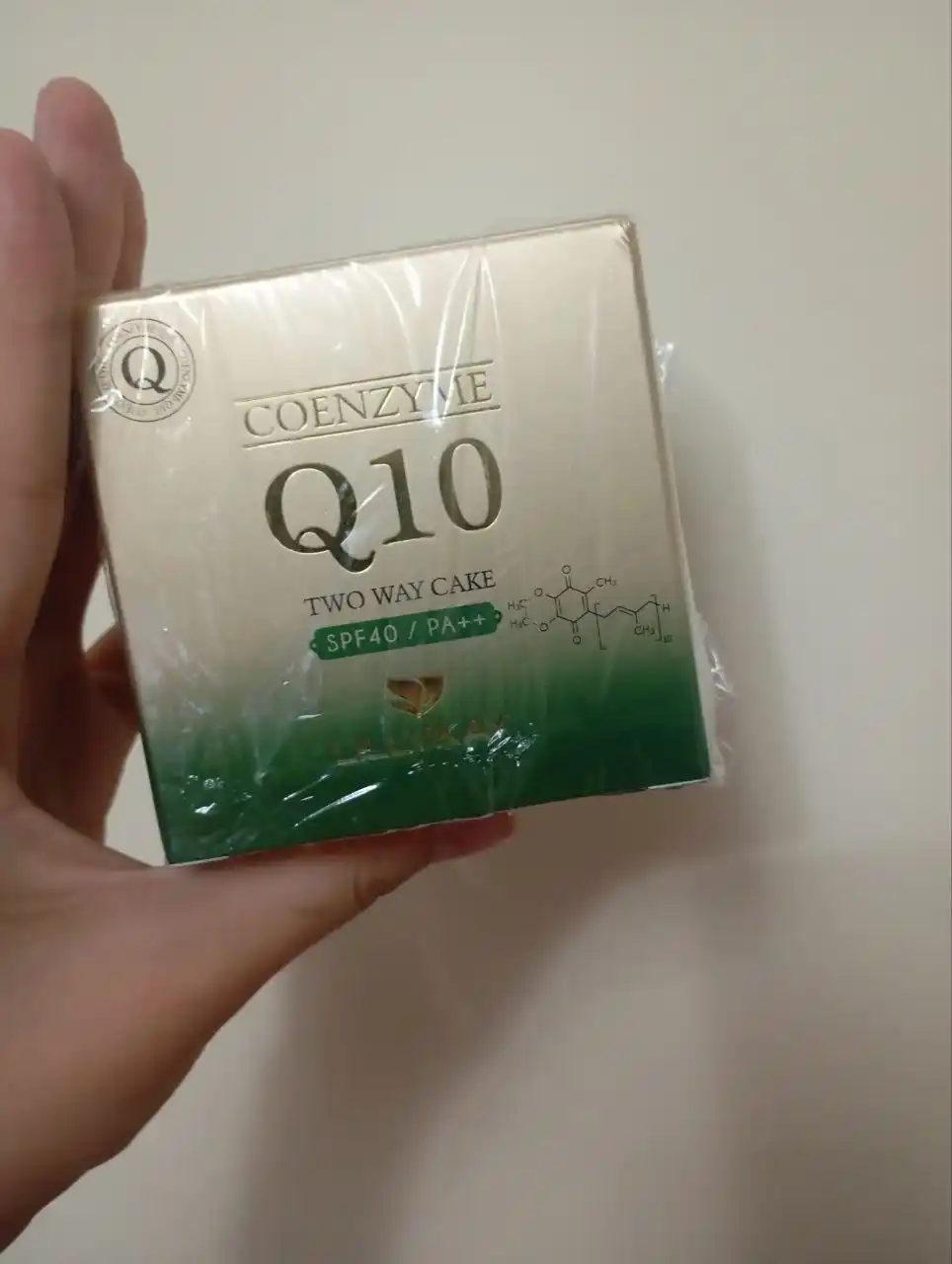 Пудра для лица 1+1, компактная пудра LillyKay Coenzyme Q10 Two Way Cake SPF, Корея