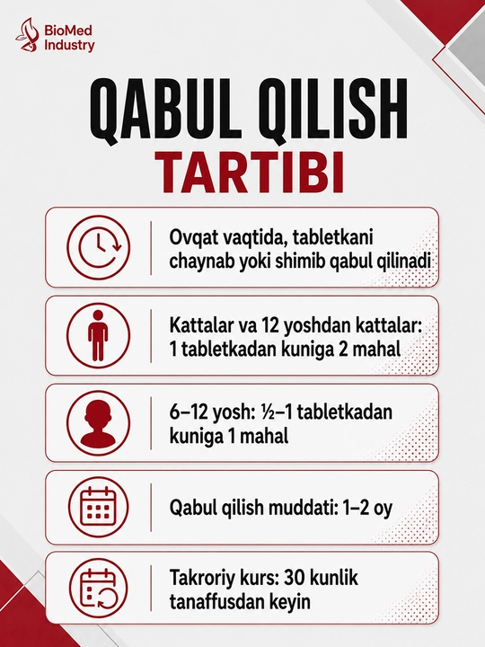 Kalsiy D3 CS — suyak va tishlar uchun vitamin-mineral majmua, 60 tabletka