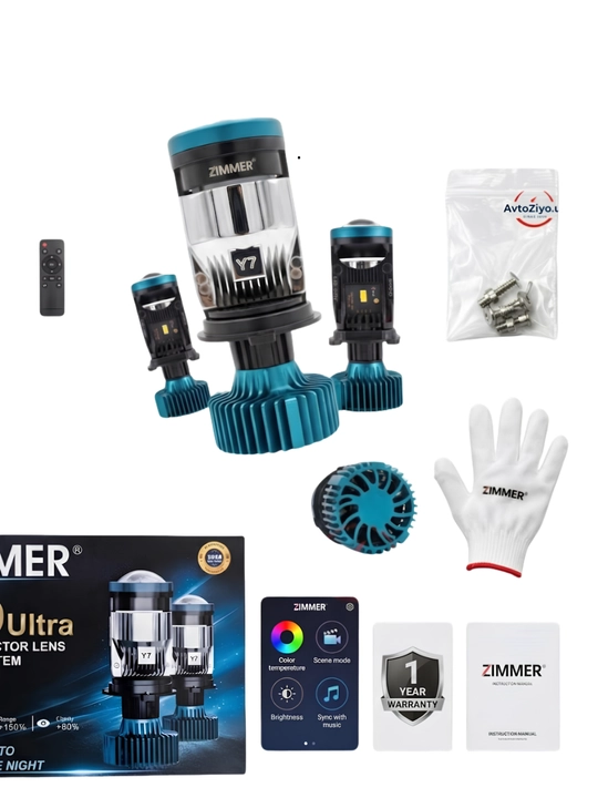 H4 ZIMMER E3 APP LED mini linzalari faralar uchun Bluetooth bilan jihozlangan aqlli avtomobil chiroqlari