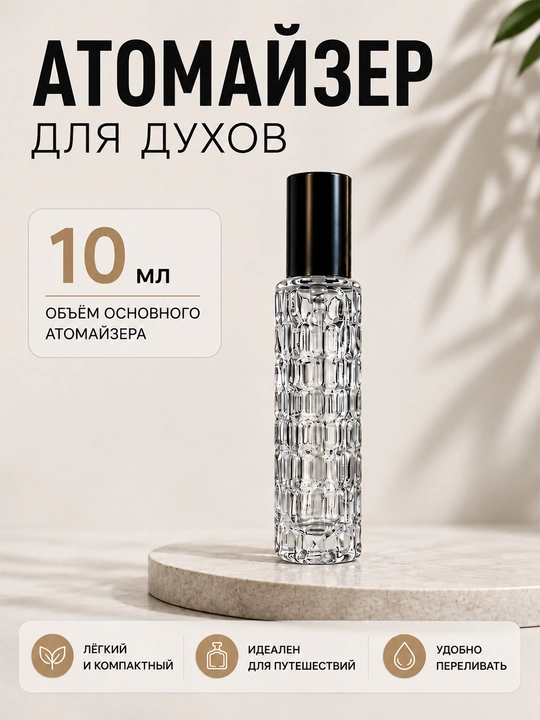 Qayta foydalanish mumkin bo'lgan parfyum shishasi, premium purkagichli atomayzer 10ml - 