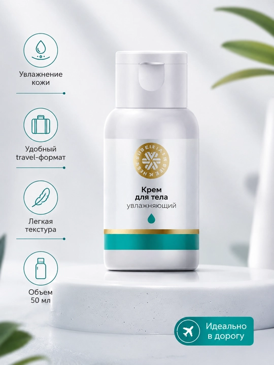 Tana uchun namlantiruvchi krem Siberian Wellness Travel, 50 ml - 