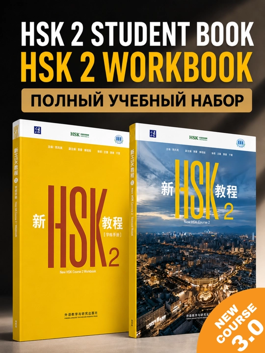 Xitoy tili kitobi HSK 1, 2, 3 darslik to'plami Student's book+Workbook, New HSK 3.0 A4 A5