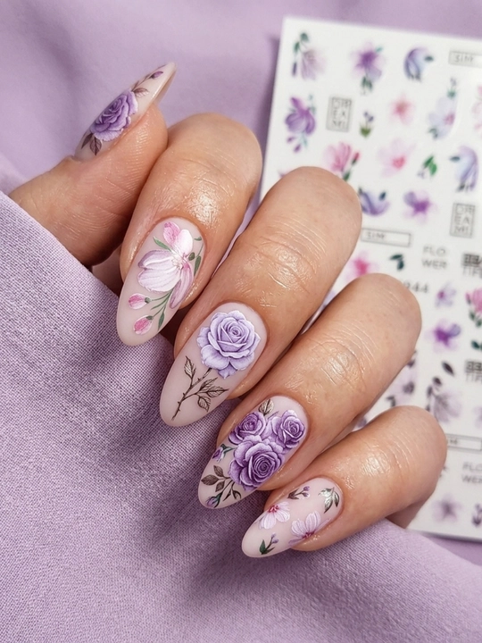 Manikyur uchun dekorativ stikerlar Sakura
