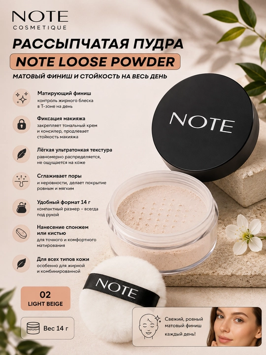 NOTE Loose Powder kukunli upa matlovchi - 