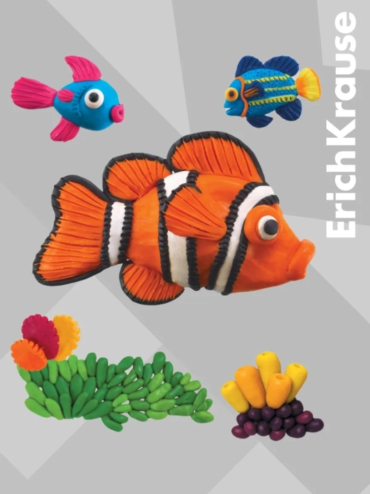 Klassik plastilin ErichKrause 10 xil rangda, 160 g