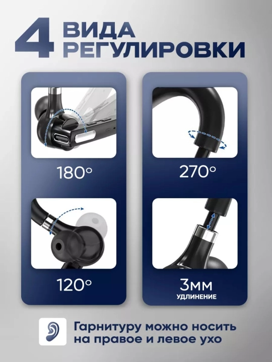 Bluetooth quloqchin, mikrofonli simsiz garnitura, haydovchilar uchun, shovqin pasaytirish