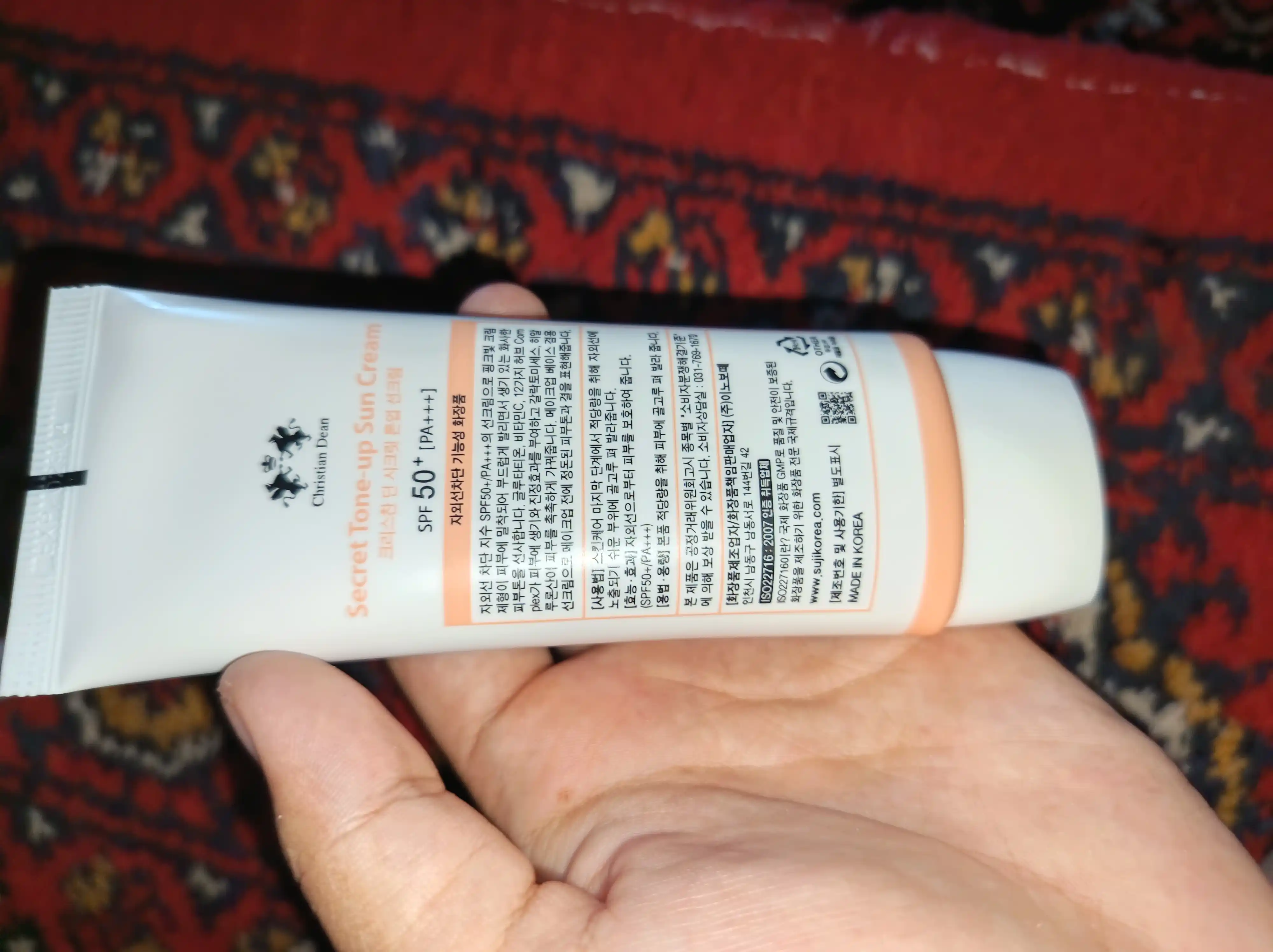 Quyoshdan himoyalovchi va tekislovchi krem Secret Tone-Up SPF 50+ Christian Dean, SPF50+, 70 ml