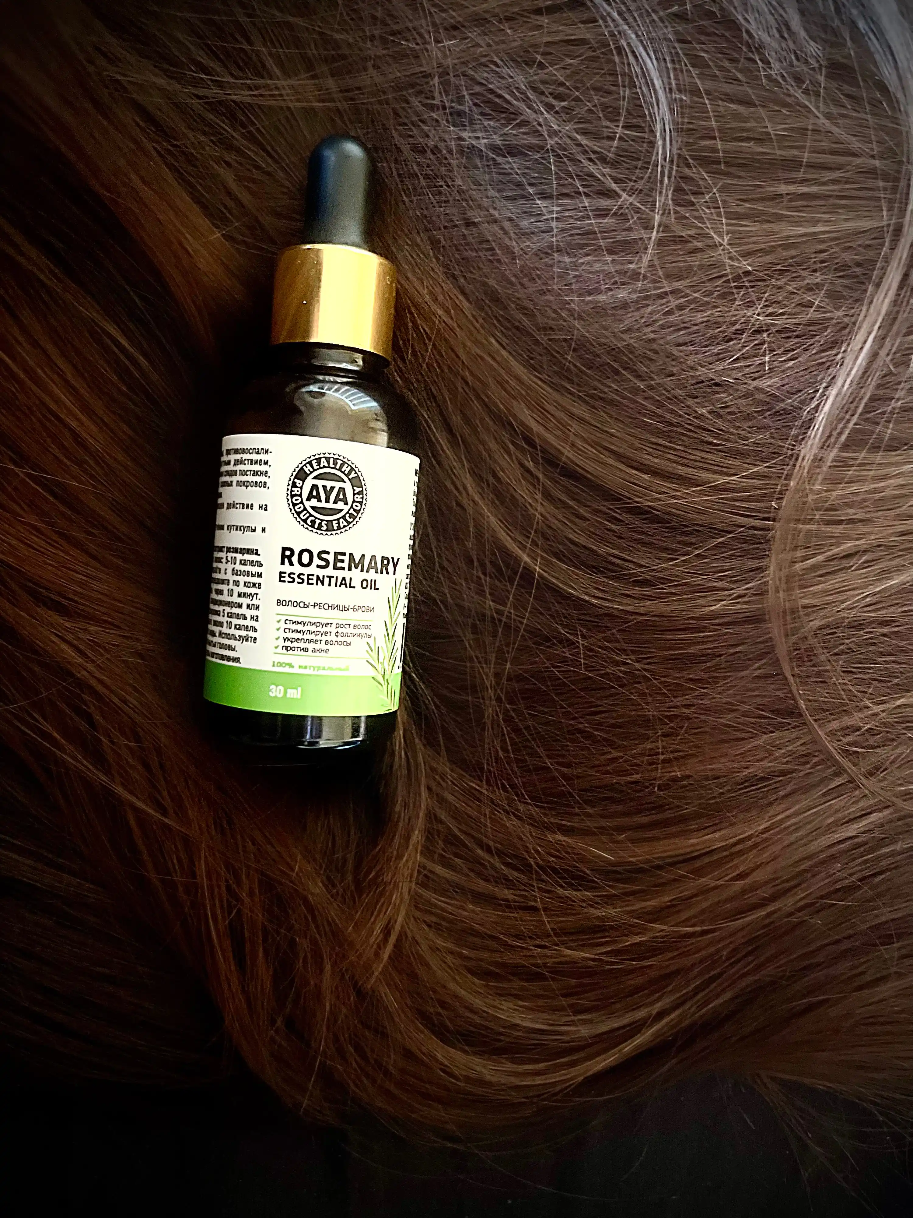 Soch va soqol o'stirish uchun rozmarin yog'i AYA, to'kilishiga qarshi serum, 30 ml