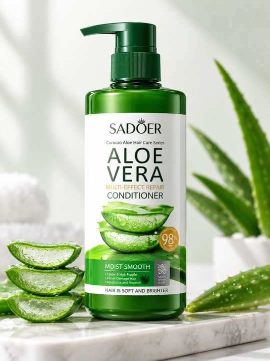 SADOER Aloe Vera многофункциональный восстанавливающий кондиционер для волос, 500 мл - 