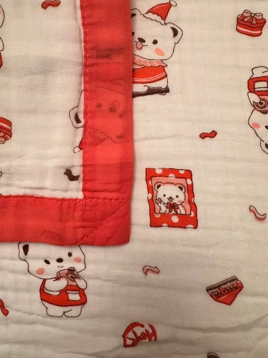 Muslin matoli bolalar uchun pled, yopinchiq, 110*110 sm