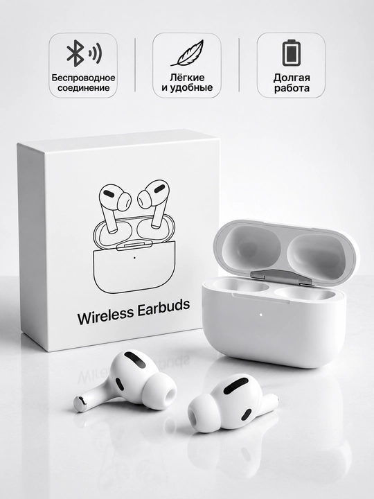 Беспроводные TWS-наушники Wireless Earbuds с ANC и зарядным кейсом - 