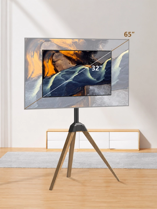 32–65 dyuym televizor tripod, 45kg, balandlik sozlanadi, 180° burilish