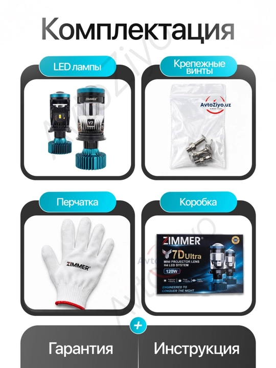 H4 ZIMMER E3 APP LED mini linzalari faralar uchun Bluetooth bilan jihozlangan aqlli avtomobil chiroqlari