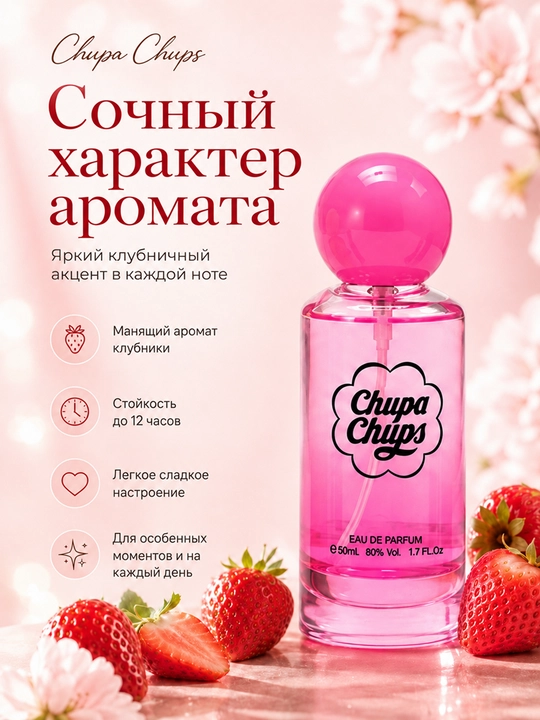 Chupa Chups feromonli parfyumlangan suvi, 50 ml gacha