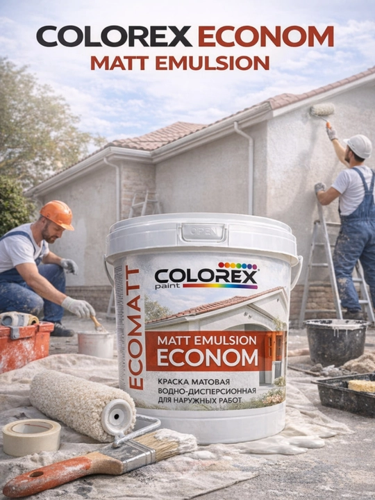 COLOREX Paint Econom Matt Emulsion — водно-дисперсионная матовая эмульсия для наружных
