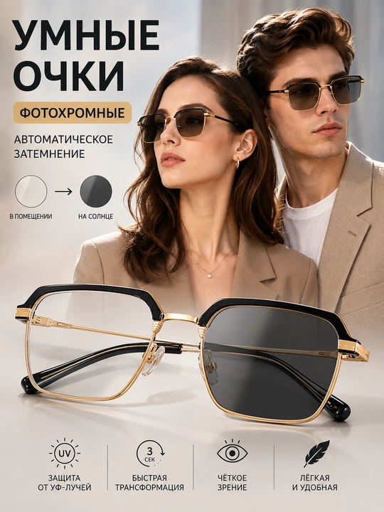 Очки для компьютера хамелеон, защита от синего света, UV400, унисекс