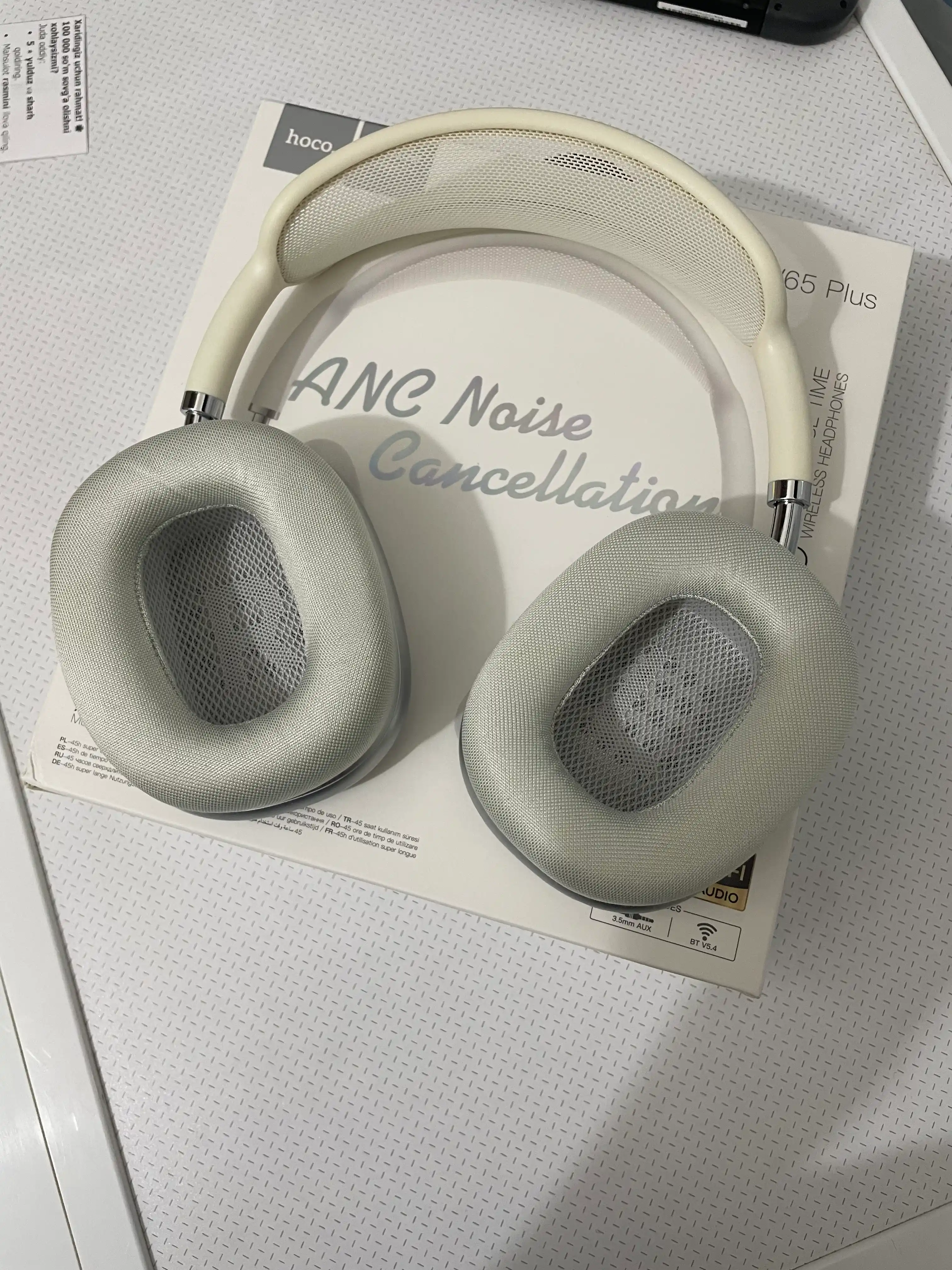 Наушники Hoco W65 Plus ANC беспроводные, Bluetooth 5.4, до 45 ч, ANC до 32 ч, 400 мАч, 2 ч