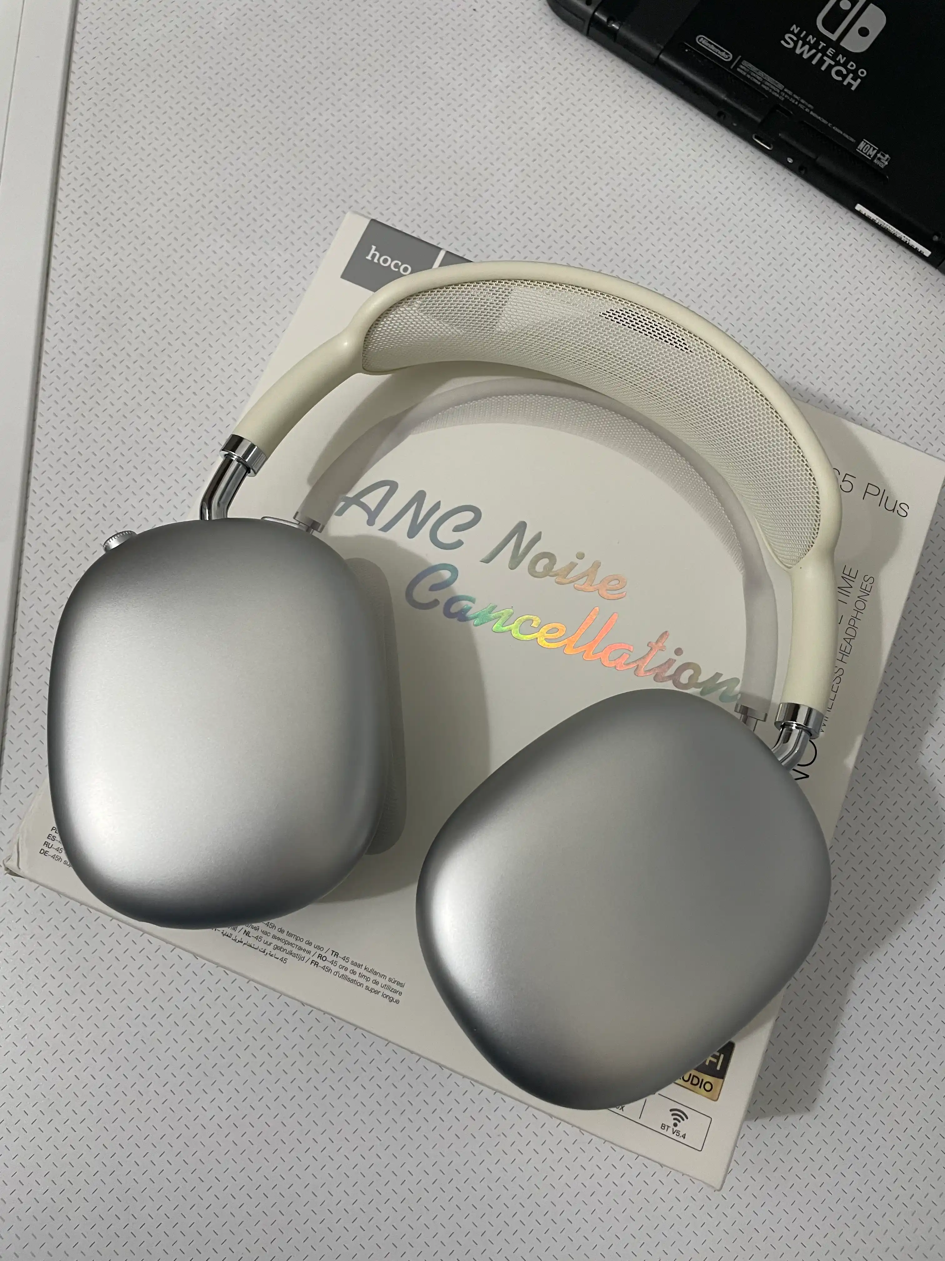Наушники Hoco W65 Plus ANC беспроводные, Bluetooth 5.4, до 45 ч, ANC до 32 ч, 400 мАч, 2 ч