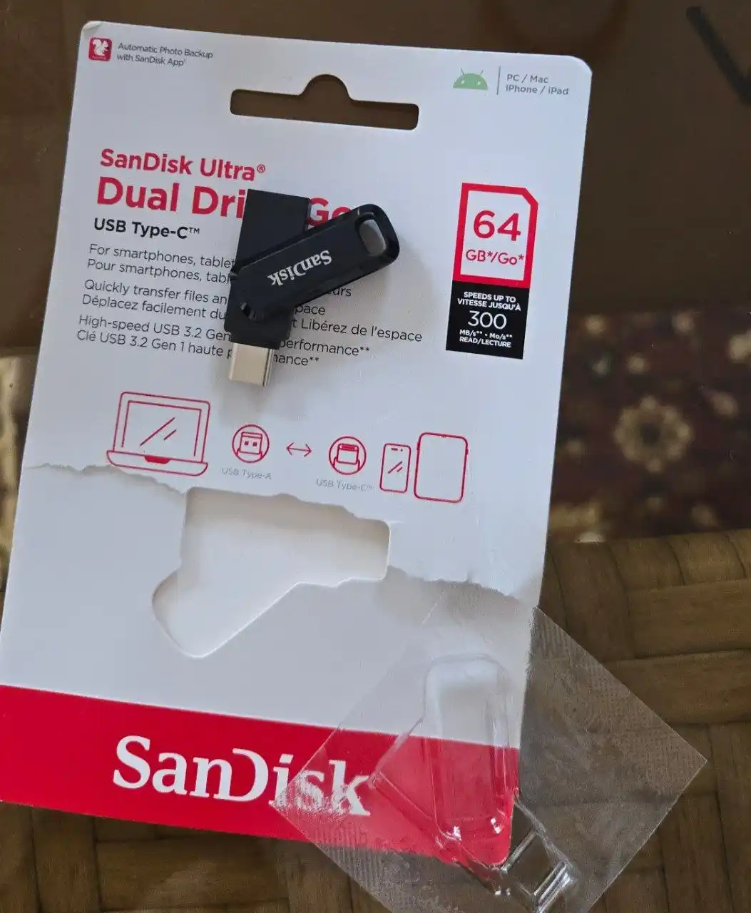 Флешка SanDisk Ultra USB Type-C. 32 гб, 64 гб, 128 гб 