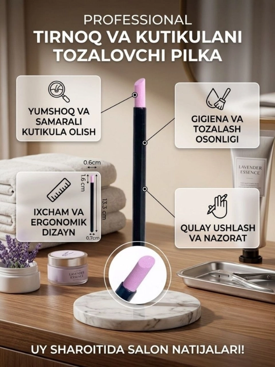 Tirnoq uchun pilka, Kutikula uchun pilka, Manikyur va pedikur uchun pumza qalam - 