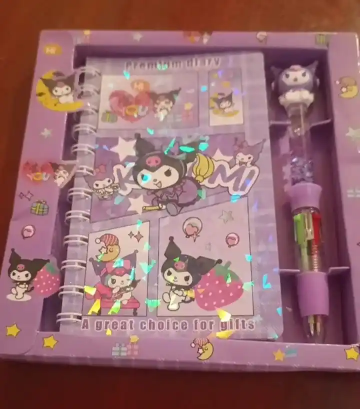 Подарочный набор: блокнот и ручка — Капибара, Kuromi, Stitch